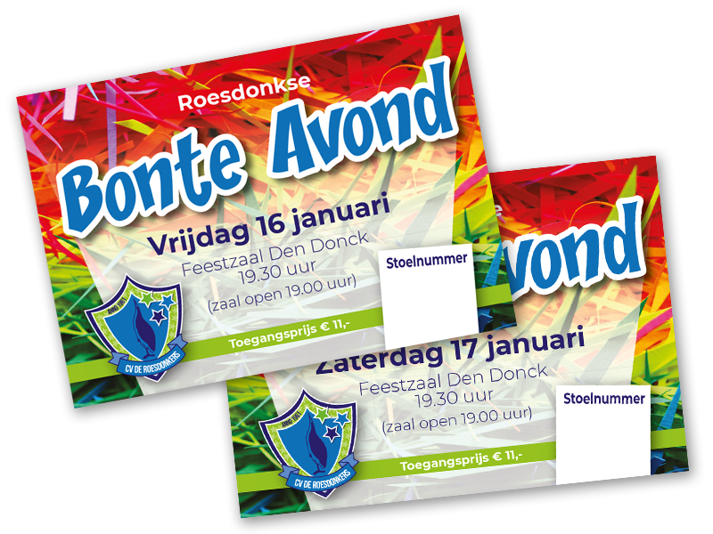 Kaartverkoop Bonte Avonden